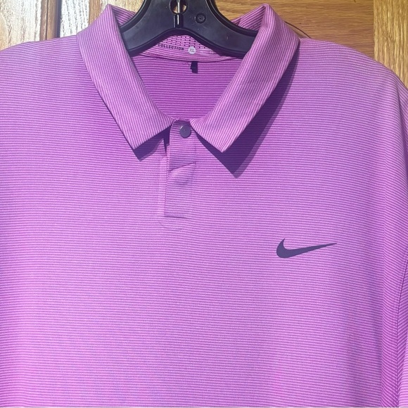 NWOT Nike Tiger Woods Collection Pink Dri Fit Golf Polo Shirt Men’s XL - Picture 2 of 7